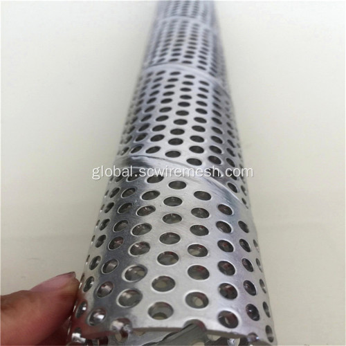 316 SS Perforated Tube 316 Stainless Steel Spiral Welded Perforated Tube Factory